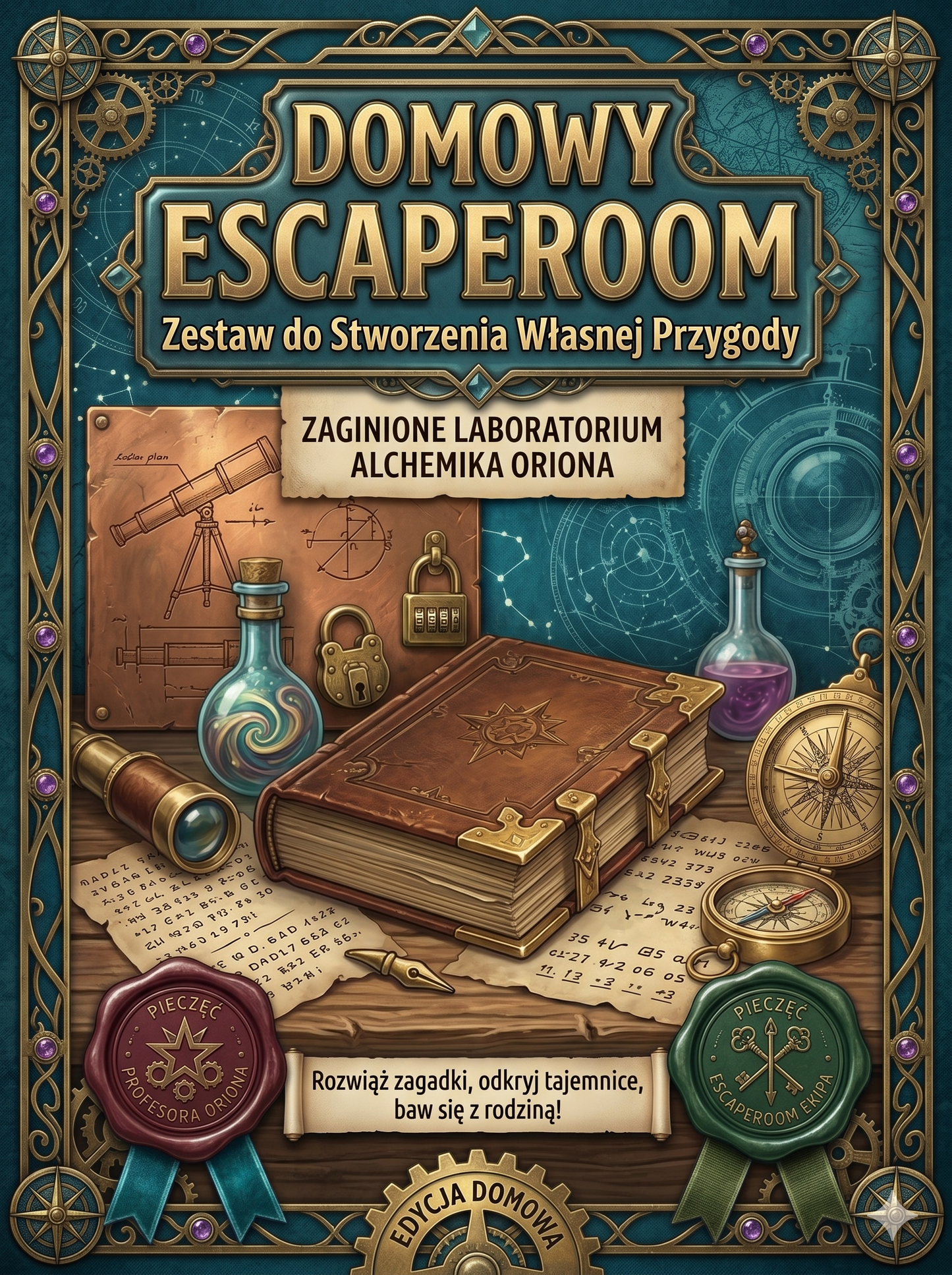 Domowy Escaperoom "Zaginione Labolatorium Doktora Oriona"
